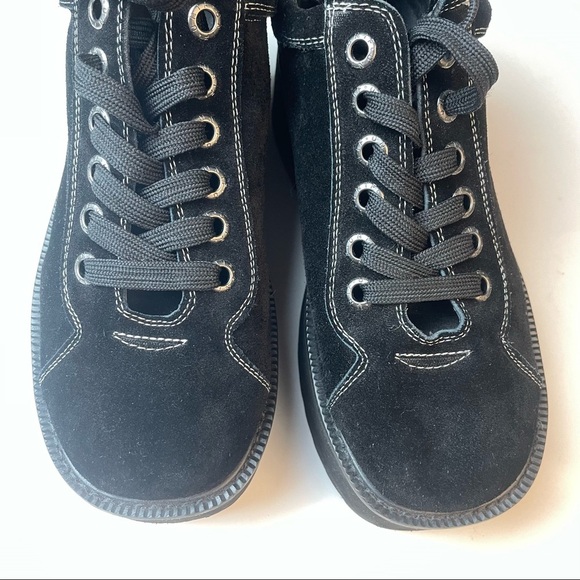 UNIF Black Reflective Platform Sneakers Size 8 - Picture 3 of 16